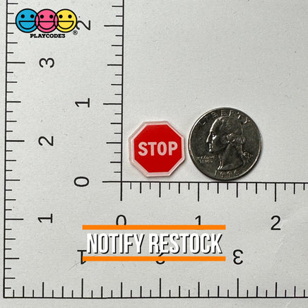 Stop Sign Dollhouse Flatback Cabochons Decoden Charm 10 Pcs Playcode3 Llc