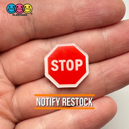 Stop Sign Dollhouse Flatback Cabochons Decoden Charm 10 Pcs Playcode3 Llc