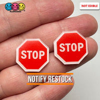 Stop Sign Dollhouse Flatback Cabochons Decoden Charm 10 Pcs Playcode3 Llc