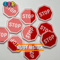 Stop Sign Dollhouse Flatback Cabochons Decoden Charm 10 Pcs Playcode3 Llc