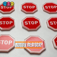 Stop Sign Dollhouse Flatback Cabochons Decoden Charm 10 Pcs Playcode3 Llc