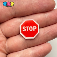 Stop Sign Dollhouse Flatback Cabochons Decoden Charm 10 Pcs Playcode3 Llc