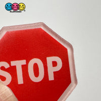 Stop Sign Dollhouse Flatback Cabochons Decoden Charm 10 Pcs Playcode3 Llc