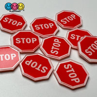 Stop Sign Dollhouse Flatback Cabochons Decoden Charm 10 Pcs Playcode3 Llc