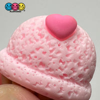 Strawberry Cupcake Pink Heart Valentine’s Day Holiday Flatback Cabochons Decoden Charm 10 Pcs