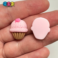 Strawberry Cupcake Pink Heart Valentine’s Day Holiday Flatback Cabochons Decoden Charm 10 Pcs