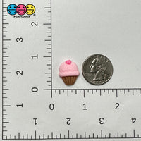 Strawberry Cupcake Pink Heart Valentine’s Day Holiday Flatback Cabochons Decoden Charm 10 Pcs