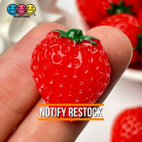 Strawberry Flatback Charms Hard Resin Strawberries Decoden 10 Pcs Charm