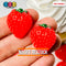 Strawberry Flatback Charms Hard Resin Strawberries Decoden 10 Pcs Charm