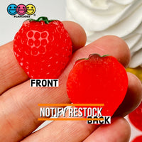 Strawberry Flatback Charms Hard Resin Strawberries Decoden 10 Pcs Charm