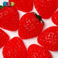 Strawberry Flatback Charms Hard Resin Strawberries Decoden 10 Pcs Charm