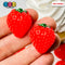 Strawberry Flatback Charms Hard Resin Strawberries Decoden 10 Pcs Charm