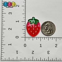 Fake Strawberry Glitter Fruit Summer Flatback Cabochons Decoden Charm 10 Pcs Playcode3 Llc