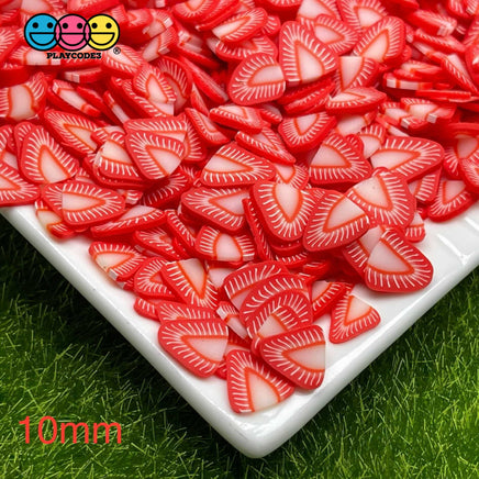 Strawberry Large Fimo Slices Polymer Clay Strawberries Fake Sprinkles 20/10Mm Sprinkle