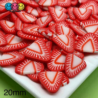 Strawberry Large Fimo Slices Polymer Clay Strawberries Fake Sprinkles 20/10Mm Sprinkle