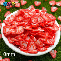 Strawberry Large Fimo Slices Polymer Clay Strawberries Fake Sprinkles 20/10Mm Sprinkle