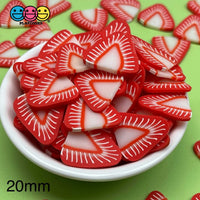 Strawberry Large Fimo Slices Polymer Clay Strawberries Fake Sprinkles 20/10Mm Sprinkle