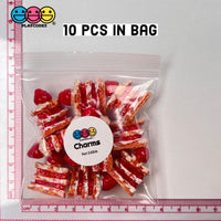 Strawberry Shortcake Mini Charm Fake Dessert Cabochons 10 Pcs