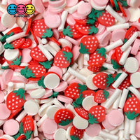 Strawberry Shortcake Mix Fake Clay Sprinkles Fimo Slice Decoden Jimmies 20 Grams Sprinkle