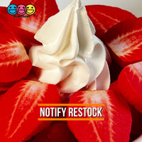 Strawberry Slices Flatback Hard Resin Imitation Fake Food Life Like Plastic Strawberries 10 Pcs