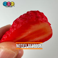 Strawberry Slices Realistic Imitation Fake Food Life Like Plastic Strawberries Resin 10 Pcs