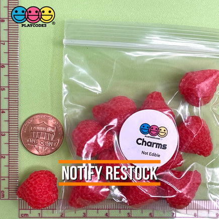 10Pcs Strawberry Mini 3D Resin Charm Strawberries Charms Fake Food Fruit Cabochons Decoden Playcode3