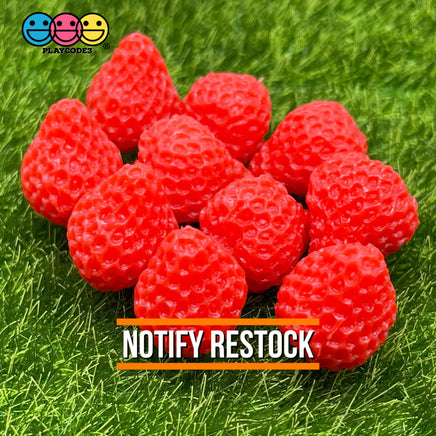 10Pcs Strawberry Mini 3D Resin Charm Strawberries Charms Fake Food Fruit Cabochons Decoden Playcode3