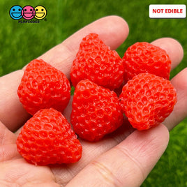 10Pcs Strawberry Mini 3D Resin Charm Strawberries Charms Fake Food Fruit Cabochons Decoden Playcode3