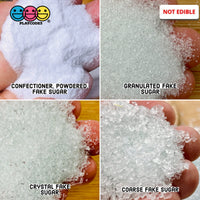 Fake Sugar Or Salt Powered (Confectioners) Granulated Crystal And Coarse Faux Food Glass Glitter