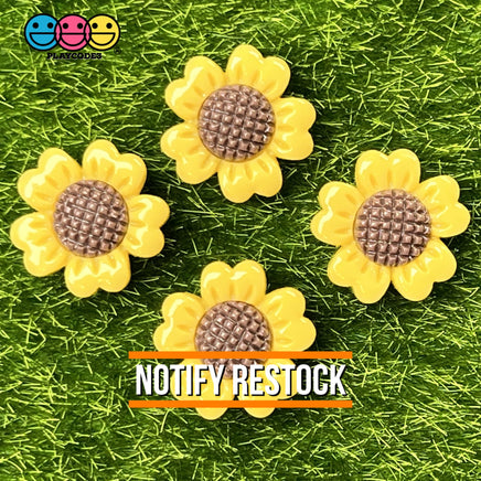 Sunflower Charms Flatback Daisy Flower Cabochons Flowers Decoden 10 Pcs Charm