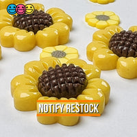 Sunflower Charms Flatback Daisy Flower Cabochons Flowers Decoden 10 Pcs Charm
