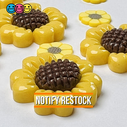 Sunflower Charms Flatback Daisy Flower Cabochons Flowers Decoden 10 Pcs Charm