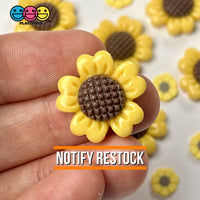 Sunflower Charms Flatback Daisy Flower Cabochons Flowers Decoden 10 Pcs Charm