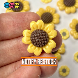 Sunflower Charms Flatback Daisy Flower Cabochons Flowers Decoden 10 Pcs Charm
