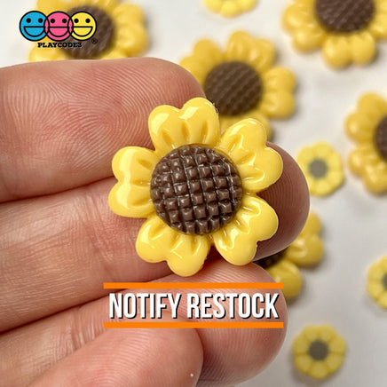 Sunflower Charms Flatback Daisy Flower Cabochons Flowers Decoden 10 Pcs Charm