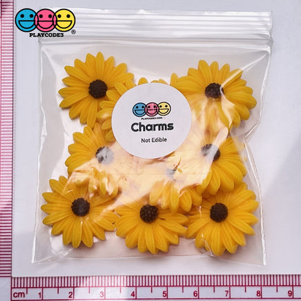 Sunflower Daisy Flatback Charms Flowers Daisies Cabochons 10 Pcs Charm