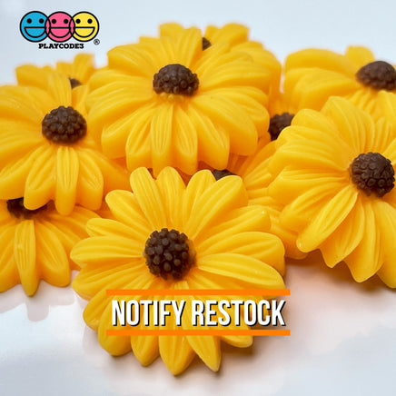 Sunflower Daisy Flatback Charms Flowers Daisies Cabochons 10 Pcs Charm