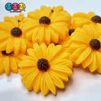 Sunflower Daisy Flatback Charms Flowers Daisies Cabochons 10 Pcs Charm