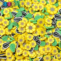 Sunflower Seed Harvest Fimo Flower Mix Fake Sprinkles Confetti Funfetti 20 Grams Sprinkle