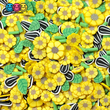 Sunflower Seed Harvest Fimo Flower Mix Fake Sprinkles Confetti Funfetti 20 Grams Sprinkle