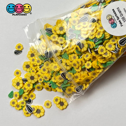 Sunflower Seed Harvest Fimo Flower Mix Fake Sprinkles Confetti Funfetti Sprinkle
