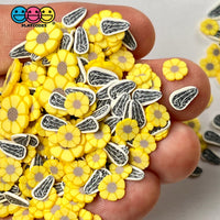 Sunflower & Seeds Fimo Mix Fake Polymer Clay Sprinkles Confetti Funfetti 10 Grams Sprinkle