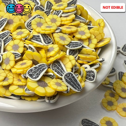 Sunflower & Seeds Fimo Mix Fake Polymer Clay Sprinkles Confetti Funfetti Sprinkle