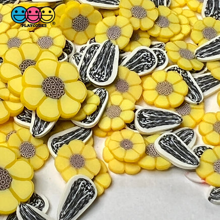 Sunflower & Seeds Fimo Mix Fake Polymer Clay Sprinkles Confetti Funfetti Sprinkle