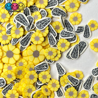 Sunflower & Seeds Fimo Mix Fake Polymer Clay Sprinkles Confetti Funfetti Sprinkle