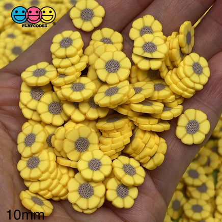 Sunflowers Fimo Slices Sunflower Fake Clay Sprinkles Decoden Jimmies Sprinkle