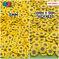 Sunflowers Fimo Slices Sunflower Fake Clay Sprinkles Decoden Jimmies Sprinkle