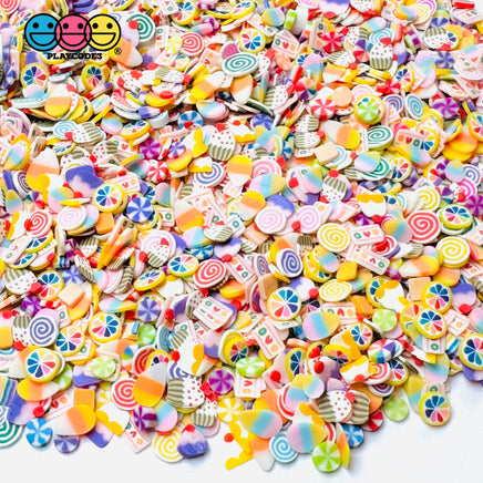 Sweet Sugar Candyland Mixes 5Mm Fake Clay Sprinkles Decoden Fimo Jimmies 10 Grams Sprinkle