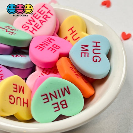 Sweet Tart Fake Candy Charm Valentines Day Charms Cabochons 7 Colors 21 Pcs