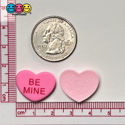 Sweet Tart Heart Shape Fake Candy Charm Flatback Pink Be Mine Cabochons 20 Pcs